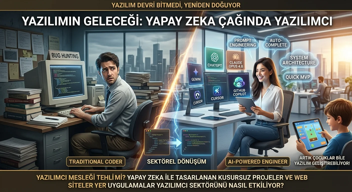 Yazılım Devri Bitti mi? Yapay Zeka Çağında Yazılımcılığın Geleceği ve Sektörel Dönüşüm